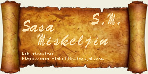 Saša Miškeljin vizit kartica